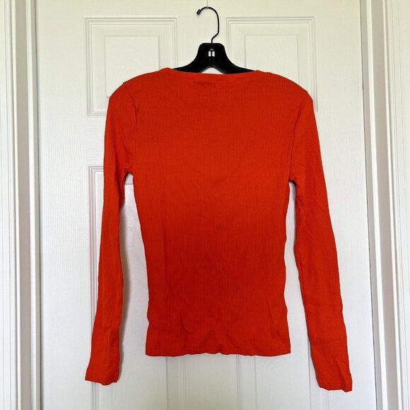 J Crew Lightweight Orange Sweater Small - Picture 2 of 5
